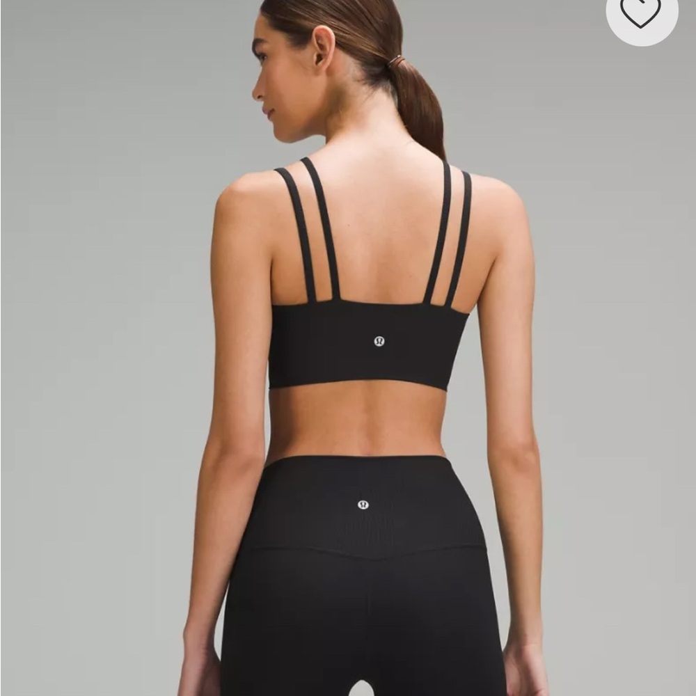 Lululemon Like a Cloud Strappy Longline Ribbed Bra Size 8 - Picture 2 of 5
